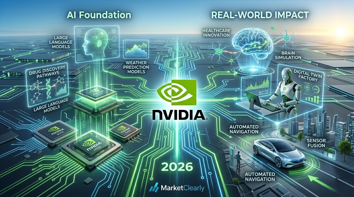 NVIDIA technology explained simply: A visual guide to AI chips, GPUs, self-driving cars, and robotics in 2026 by MarketClearly.
