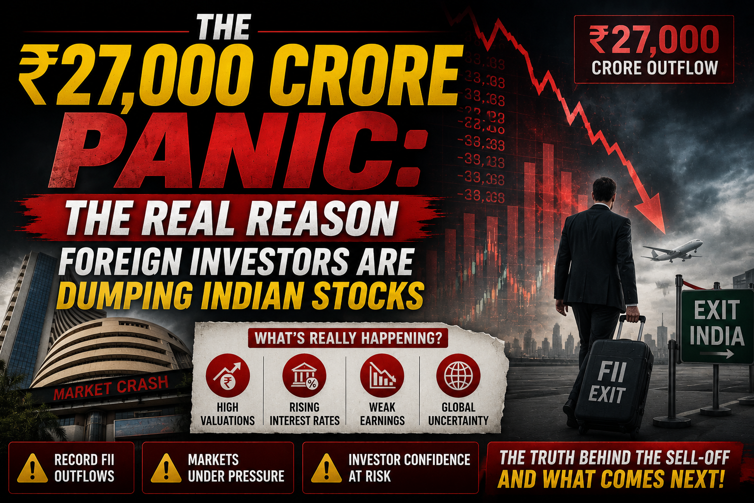 FII Outflow Indian Stock Market Crash Analysis 2026
